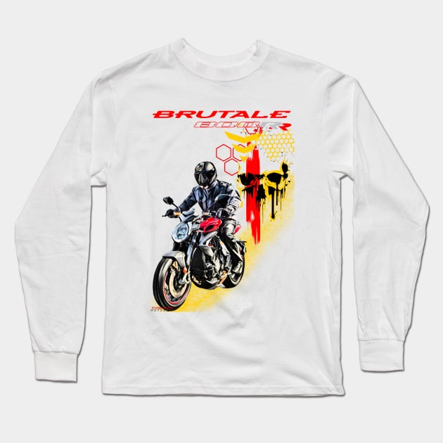 Brutale 800rr Long Sleeve T-Shirt by EvolutionMotoarte